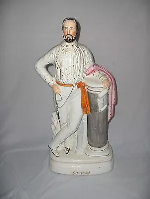 Buy Vintage 1800's Lrge Staffordshire Figurine Statue Garibaldi 19  Orange Sash NICE • 665.02£