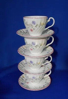 Buy Johnson Bros Summer Chintz Earthenware (4) Flat Cup & Saucers England • 19.89£