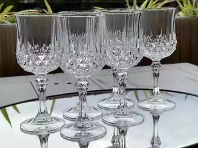 Buy 6 X Cristal D’Arques, Longchamps Lead Crystal  16.5cm Large Wine  Glasses • 20£
