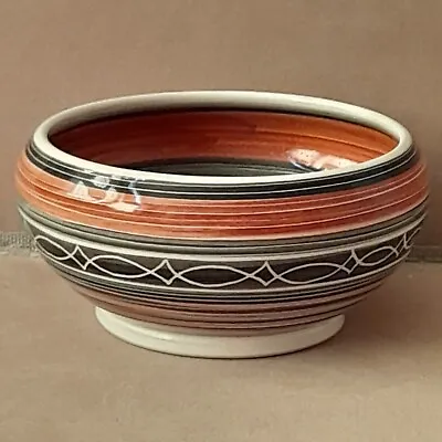 Buy KAS Totland Bay Isle Of Wight Vintage Handmade Studio Pottery Swirl Pattern Bowl • 6.99£