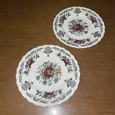 Buy Pair Of MYOTTS Bouquet Dessert Plates 6” Made In Staffordshire England Lot • 12.52£