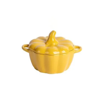 Buy Pumpkin Cup Small Bowl Dessert Stew Pot Ceramic With Lid Halloween New Gift Free • 61.57£