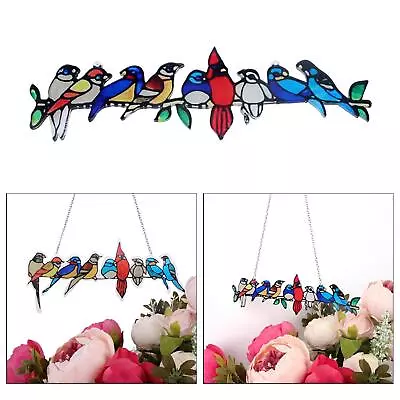 Buy Colorful Hummingbirds Stained Glass Ornaments  Acrylic Hanging • 5.30£