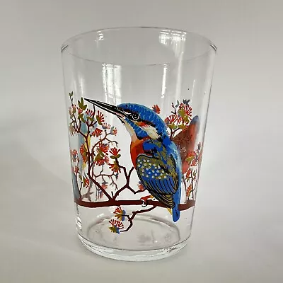 Buy REIMS France Vintage Drinking Glass Birds 3” Tall Kingfisher Bullfinch Tumbler • 8£