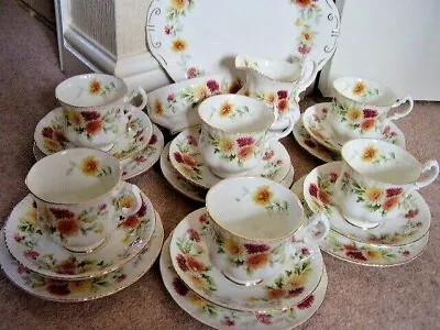 Buy Paragon By Appointment England Porcelain FULL  Tea Set,Autumn Glory,21 Pieces  • 195£