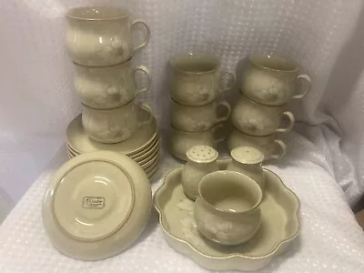 Buy X22 Denby Fine Stoneware Handcrafted  Cups Saucer Set , Flan Dish DayBreak • 9.99£