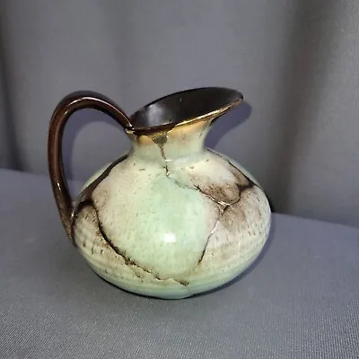 Buy Lovely Little West German Pottery Jug Vase  In Green Gold And Black 461  • 9£