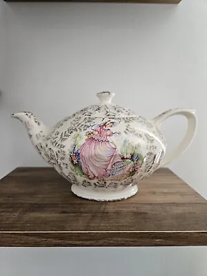 Buy Sadler Teapot Vintage 'Pinkie' Gold Design Oval Shape  • 20£