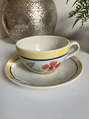 Buy English Country Pottery Hand Painted Cup And Saucer • 13.99£