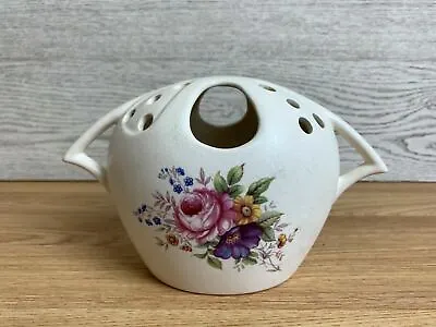 Buy Vintage Axe Vale Pottery Devon Flower Design Vase Flower Arranging Posy Bud • 14.95£