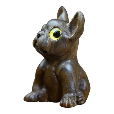 Buy  Animal Sculpture Decor Wooden Handcrafted Dog Ornaments Tea Pet • 9.37£