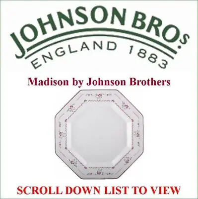Buy Madison Tableware By Johnson Brothers UK Made, All Stock New SCROLL DOWN LIST • 18.95£