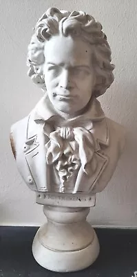 Buy Parian Ware Beethoven Bust, Antique, Victorian 1ft/31cms High, 6 /15cms Wide • 195£