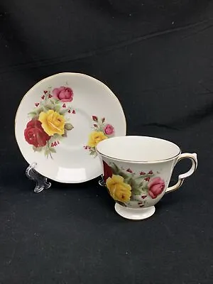 Buy VTG Queen Anne Rose Pattern Cup And Saucer Made In England • 28.76£