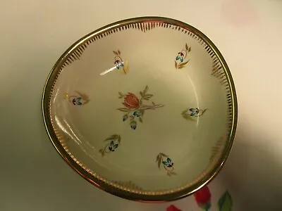 Buy Vintage Prinknash Pottery Gold Gilded Floral Trinket / Pin Dish • 3.95£