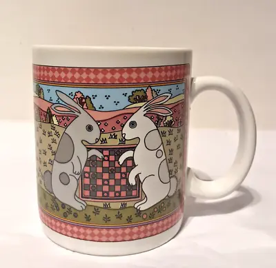 Buy Lauffer By Gailstyn Sutton Japan Rabbits Playing Checkers 12oz. Coffee Mug Cup • 9.62£