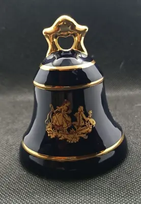 Buy Limoges Castel France Cobalt Blue And Gold Bell. • 9.99£