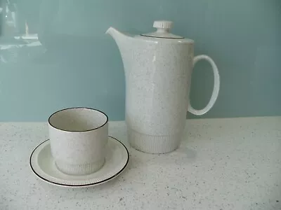 Buy POOLE POTTERY PARKSTONE TEAPOT COFFEE POT WITH SUGAR BOWL AND SAUCER C.1970s • 15£
