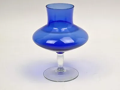 Buy Vintage 1960s Swedish Scandinavian Alsterfors Cobalt Blue Glass Posy Vase • 20£