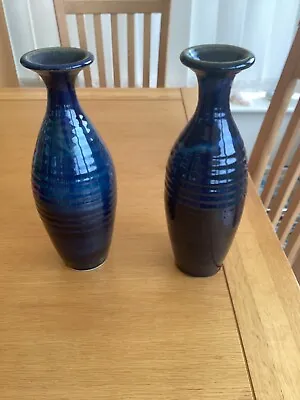 Buy A Pair Of Made In Cley Studio Pottery Vases • 50£