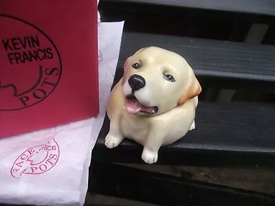 Buy Kevin Francis Hand Made Ceramic Dog Face Pot Trinket Box Lenny Golden Labrador • 30£