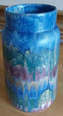 Buy Large Art Deco Pottery Vase Drip Glaze Merzayside Ware 22cm 1930s Mint Condition • 99.99£