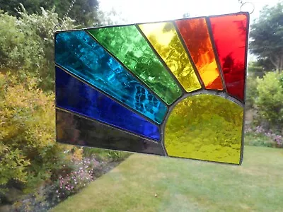 Buy Stained Glass Sun Rainbow Spectrum Suncatcher Or Wall Picture (Landscape) • 45£