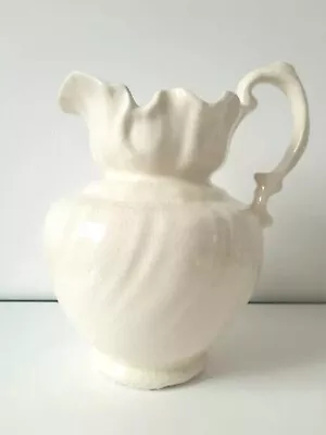 Buy Large / Heavy Hand Thrown Pitcher Crackle Glaze Made In England 29cm X 24cm VTG • 20£