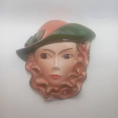 Buy Crown Devon Art Deco Face  Wall Plaque Hand Painted By Dorothy Ann • 19.99£