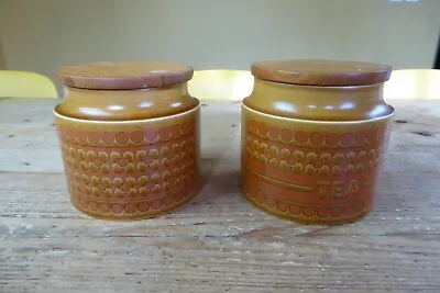 Buy 1970's Hornsea Pottery Saffron 2 Storage Jars And Lids Tea Vgc • 8£