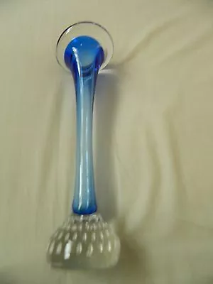 Buy Vintage Blue Swedish Glass Vase - Aseda Glasbruk Jack In The Pulpit  • 9.99£