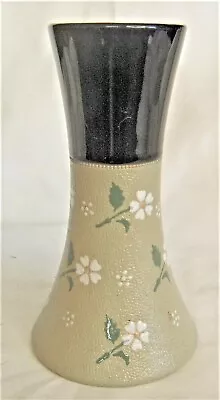 Buy Lovatt's Langley Ware Stoneware Vase, Cobalt & Gray W/ Flowers; England; Ca 1908 • 35.99£