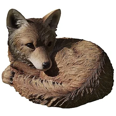 Buy Curled Up Fox Ornament Hand Painted Weather Resistant Animal Garden Decoration • 32.95£