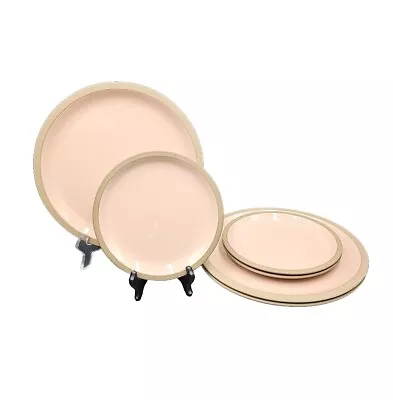 Buy Midwinter England CORAL SAND 3 Dinner & 3 Salad Plates UNUSED TAGS Blush Pink  • 95.79£