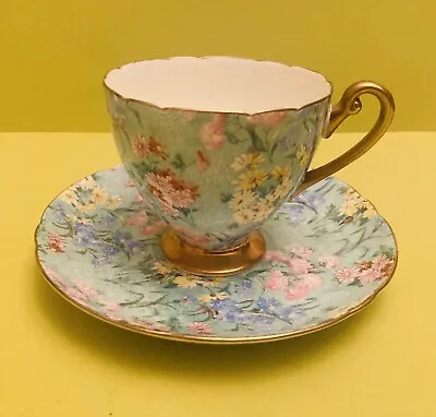 Buy Shelley Ripon Shape Chintz Melody Pattern Cup & Saucer C.1950's • 20£