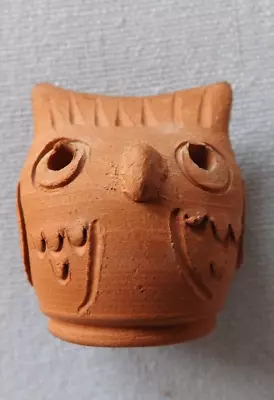 Buy Vintage Cornish Pottery Pinch Clay Owl 1990s  Long Eared Owl Polperro Pottery • 5£