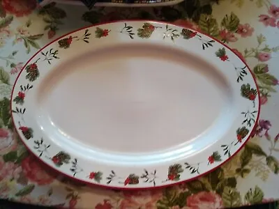 Buy Laura Ashley Kitchen Very Large Xmas Platter Turkey Goose Lunch Mistletoe Bn • 44.99£