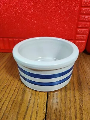 Buy Vintage RRP Co Roseville Ohio USA Blue Striped Stoneware Small Bowl/ Crock 6  • 15.17£