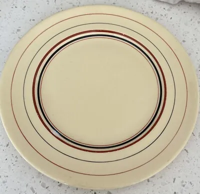 Buy 4 Gray's Pottery England Stoke On Trent SUNBUFF 10” Dinner Plates Striped 3140 • 37.88£