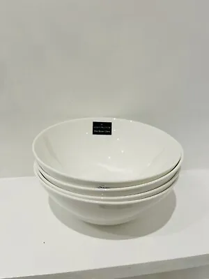 Buy Dartington White Bowls Fine Bone China 16cm Cereal Dessert Soup Stylish Set X 4 • 46.95£