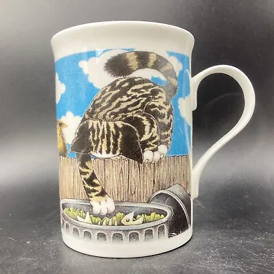Buy Crown Trent Comic Cats On Fence Fine Bone China Mug Made In England • 19.95£