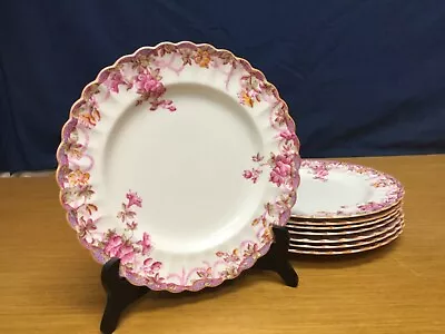 Buy 8 Spode Copeland China England Irene 10 3/4” Dinner Plates W/Red Pink Floral • 332.65£