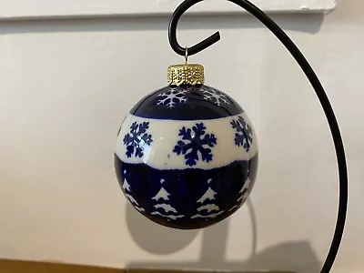 Buy Medium Christmas Bauble Handmade Polish Pottery Boleslawiec • 23£