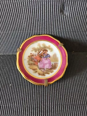 Buy Vintage French Limoges Decorative Minature China Plate * Courting Couple * • 8.99£