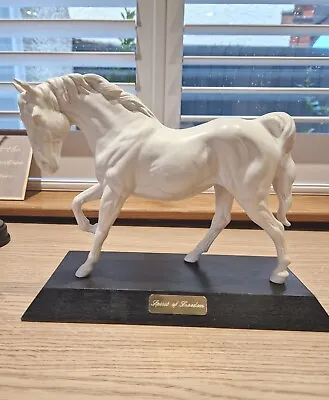 Buy RARE BESWICK Spirit Of Freedom Horse Figurine - Matt White On Wooden Plinth 🐎 • 49.95£