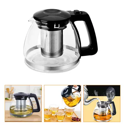 Buy Stainless Steel Glass Teapot 1L Glass Teapot Tea Kettle With Infuser 1000ml • 13.63£