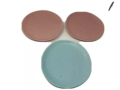 Buy Celebrate It 10in Ceramic Blue & Pink Plate Set Of 3 BB01B33015 • 49.21£