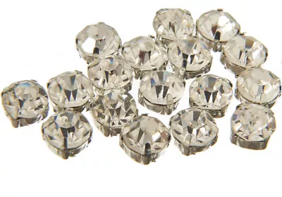 Buy 100 X 4.3mm EIMASS® 3555 Single Stone Setting Sew On Cut Glass Crystals  • 3.99£
