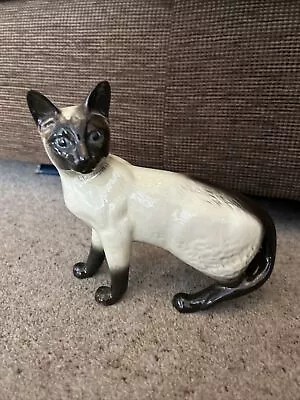 Buy Vintage Beswick Siamese Cat Pottery Figure • 10.99£