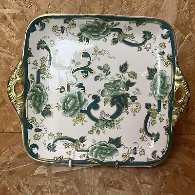 Buy Vintage Mason's Chartreuse Green Square Cheese Cake Serving Plate Platter • 12.99£